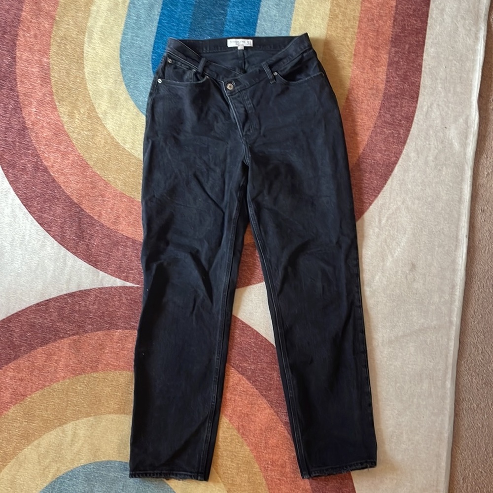 A&F The Dad high rise jean in Curve Love